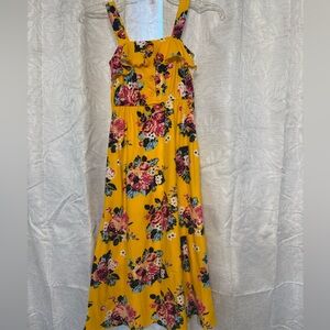 Girls Vibrant Floral Maxi Dress